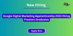 Google Digital Marketing Apprenticeship 2023 Hiring Freshers Graduates | Apply Now!