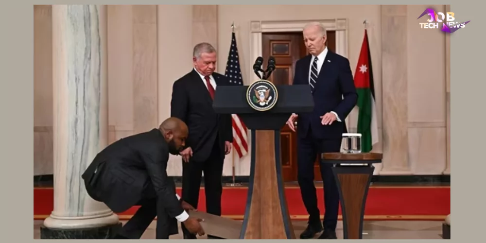 The world laughs at America, said Joe Biden in response to trolling looking and lost; on stage with the King of Jordan.